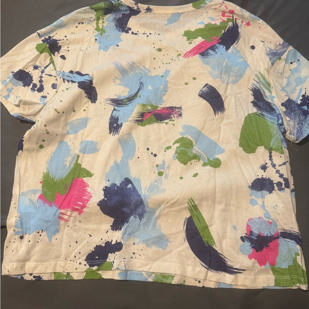 Zara Abstract Paint Splatter T-Shirt